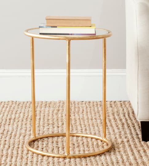 Shay Accent Table in Gold &#x26; Mirror